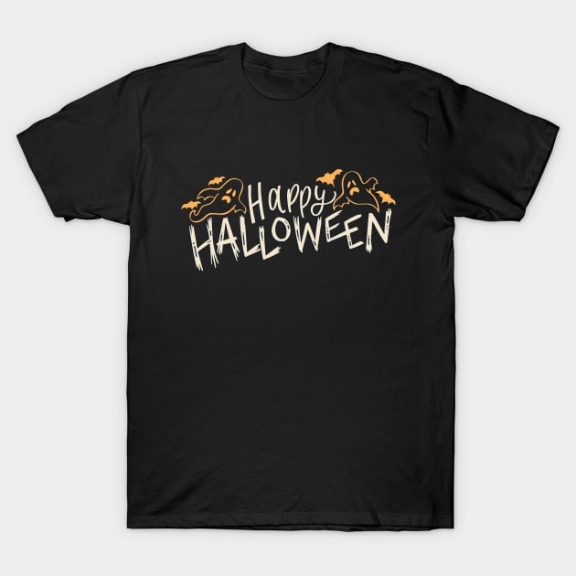 Cute Ghost Happy Halloween T-Shirt by SLAG_Creative